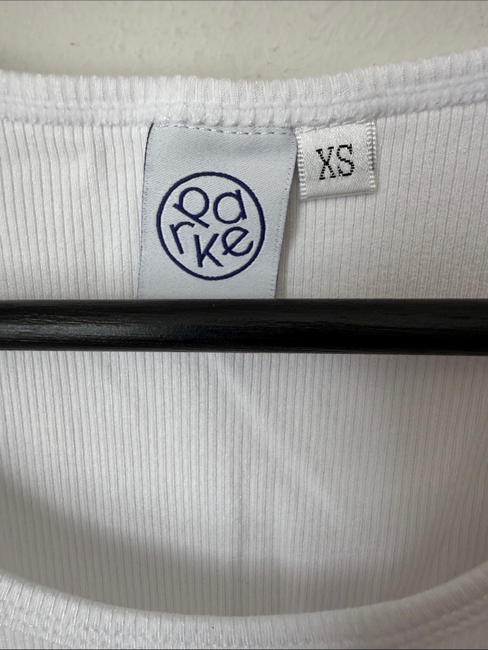 PARKE White Ribbed Tank Top XS NWOT - Picture 2 of 6